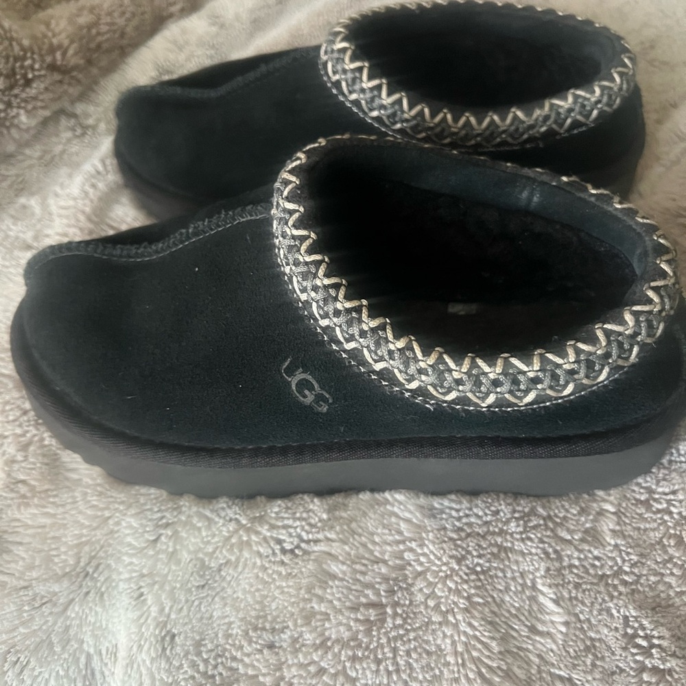 UGG Women's Black Suede Slippers